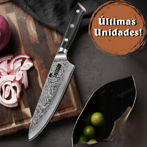 CARBONO - Cuchillo Chef Damasco 67 capas 20 cm PATAGÓN En OFERTA